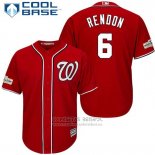 Camiseta Beisbol Hombre Washington Nationals 2017 Postemporada Anthony Rendon Rojo Cool Base