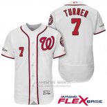 Camiseta Beisbol Hombre Washington Nationals 2017 Postemporada Trea Turner Blanco Flex Base