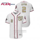 Camiseta Beisbol Hombre Washington Nationals Adam Eaton 2019 Gold Program Flex Base Blanco
