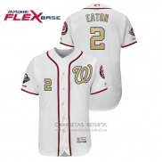 Camiseta Beisbol Hombre Washington Nationals Adam Eaton 2019 Gold Program Flex Base Blanco