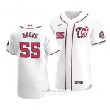 Camiseta Beisbol Hombre Washington Nationals Dakota Bacus Autentico Alterno Blanco