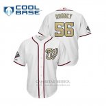 Camiseta Beisbol Hombre Washington Nationals Fernando Rodney 2019 Gold Program Cool Base Blanco