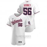 Camiseta Beisbol Hombre Washington Nationals Fernando Rodney Autentico 2020 Alterno Blanco