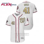 Camiseta Beisbol Hombre Washington Nationals Joe Ross 2019 Gold Program Flex Base Blanco