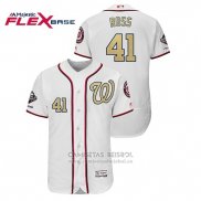 Camiseta Beisbol Hombre Washington Nationals Joe Ross 2019 Gold Program Flex Base Blanco