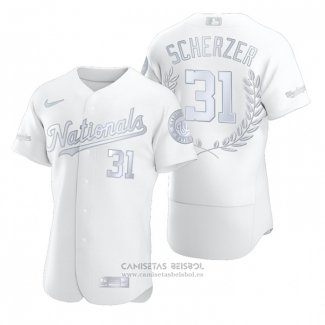 Camiseta Beisbol Hombre Washington Nationals Max Scherzer Award Collection NL Cy Young Blanco