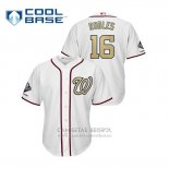 Camiseta Beisbol Hombre Washington Nationals Victor Robles 2019 Gold Program Cool Base Blanco