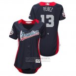 Camiseta Beisbol Mujer All Star Salvador Perez 2018 Home Run Derby American League Azul