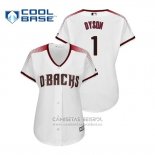 Camiseta Beisbol Mujer Arizona Diamondbacks Jarrod Dyson Cool Base Primera Blanco