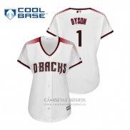 Camiseta Beisbol Mujer Arizona Diamondbacks Jarrod Dyson Cool Base Primera Blanco