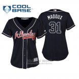 Camiseta Beisbol Mujer Atlanta Braves Greg Maddux Cool Base Alterno 2019 Azul