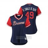 Camiseta Beisbol Mujer Atlanta Braves Julio Teheran 2018 LLWS Players Weekend El Caballo De Olaya Azul