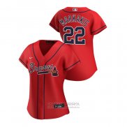 Camiseta Beisbol Mujer Atlanta Braves Nick Markakis 2020 Replica Alterno Rojo