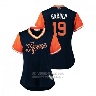 Camiseta Beisbol Mujer Detroit Tigers Louis Coleman 2018 LLWS Players Weekend Harold Azul