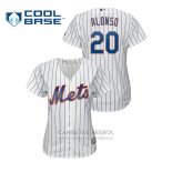 Camiseta Beisbol Mujer New York Mets Pete Alonso Cool Base Primera Blanco