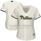 Camiseta Beisbol Mujer Philadelphia Phillies Personalizada 2018 Blanco