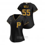 Camiseta Beisbol Mujer Pittsburgh Pirates Josh Bell 2020 Replica Alterno Negro