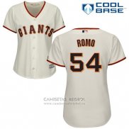 Camiseta Beisbol Mujer San Francisco Giants San Francisco Sergio Romo Cool Base Crema