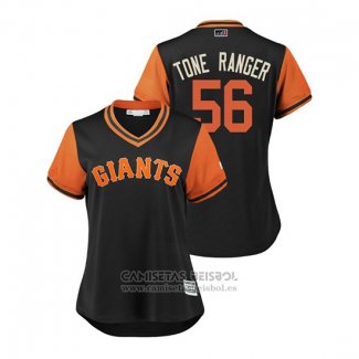 Camiseta Beisbol Mujer San Francisco Giants Tony Watson 2018 LLWS Players Weekend Tone Ranger Negro