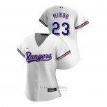 Camiseta Beisbol Mujer Texas Rangers Mike Minor 2020 Replica Primera Blanco
