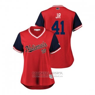 Camiseta Beisbol Mujer Washington Nationals Joe Ross 2018 LLWS Players Weekend Jr Rojo