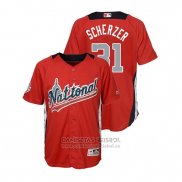 Camiseta Beisbol Nino All Star Max Scherzer 2018 Home Run Derby National League Rojo