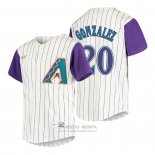 Camiseta Beisbol Nino Arizona Diamondbacks Luis Gonzalez Cooperstown Collection Alterno Crema