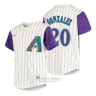 Camiseta Beisbol Nino Arizona Diamondbacks Luis Gonzalez Cooperstown Collection Alterno Crema