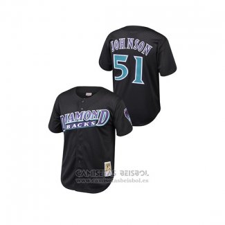 Camiseta Beisbol Nino Arizona Diamondbacks Randy Johnson Cooperstown Collection Mesh Batting Practice Negro