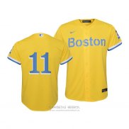 Camiseta Beisbol Nino Boston Red Sox Rafael Devers 2021 City Connect Replica Oro