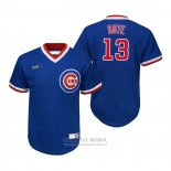 Camiseta Beisbol Nino Chicago Cubs David Bote Cooperstown Collection Road Azul