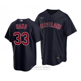 Camiseta Beisbol Nino Cleveland Indians Brad Hand Replica Alterno 2020 Azul