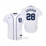 Camiseta Beisbol Nino Detroit Tigers Niko Goodrum Replica Primera Blanco