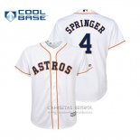 Camiseta Beisbol Nino Houston Astros George Springer Cool Base Primera Blanco