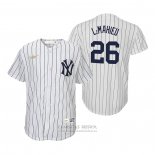 Camiseta Beisbol Nino New York Yankees Dj Lemahieu Cooperstown Collection Primera Blanco