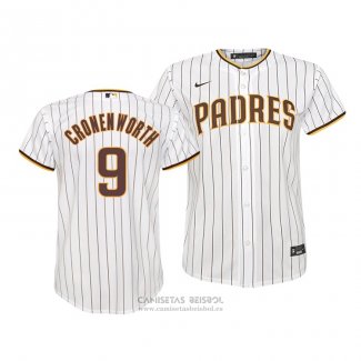 Camiseta Beisbol Nino San Diego Padres Jake Cronenworth Replica Primera Blanco