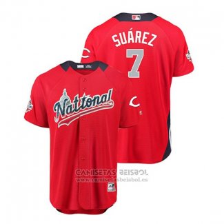 Camiseta Beisbol Hombre All Star Cincinnati Reds Eugenio Suarez 2018 Home Run Derby National League Rojo