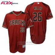 Camiseta Beisbol Hombre Arizona Diamondbacks 26 Shelby Miller Rojo Negro Alterno Flex Base