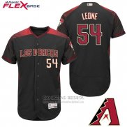 Camiseta Beisbol Hombre Arizona Diamondbacks 54 Dominic Leone Negro Hispanic Heritage Flex Base