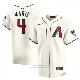 Camiseta Beisbol Hombre Arizona Diamondbacks Ketel Marte Primera Limited Blanco