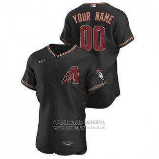 Camiseta Beisbol Hombre Arizona Diamondbacks Personalizada Autentico 2020 Alterno Negro