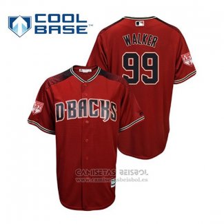 Camiseta Beisbol Hombre Arizona Diamondbacks Taijuan Walker Cool Base 2019 Entrenamiento de Primavera Rojo