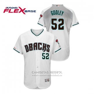 Camiseta Beisbol Hombre Arizona Diamondbacks Zack Godley Autentico Flex Base Blanco