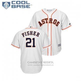 Camiseta Beisbol Hombre Astros Derek Fisher Cool Base Primera Blanco