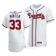 Camiseta Beisbol Hombre Atlanta Braves A.j. Minter Autentico Primera Blanco