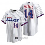 Camiseta Beisbol Hombre Atlanta Braves Adam Duvall Replica 2021 City Connect Blanco