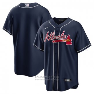 Camiseta Beisbol Hombre Atlanta Braves Alterno Replica Azul