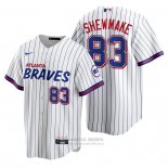 Camiseta Beisbol Hombre Atlanta Braves Braden Shewmake Replica 2021 City Connect Blanco