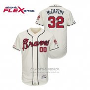 Camiseta Beisbol Hombre Atlanta Braves Brandon Mccarthy Autentico Flex Base Crema