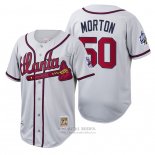 Camiseta Beisbol Hombre Atlanta Braves Charlie Morton Cooperstown Collection Autentico Blanco